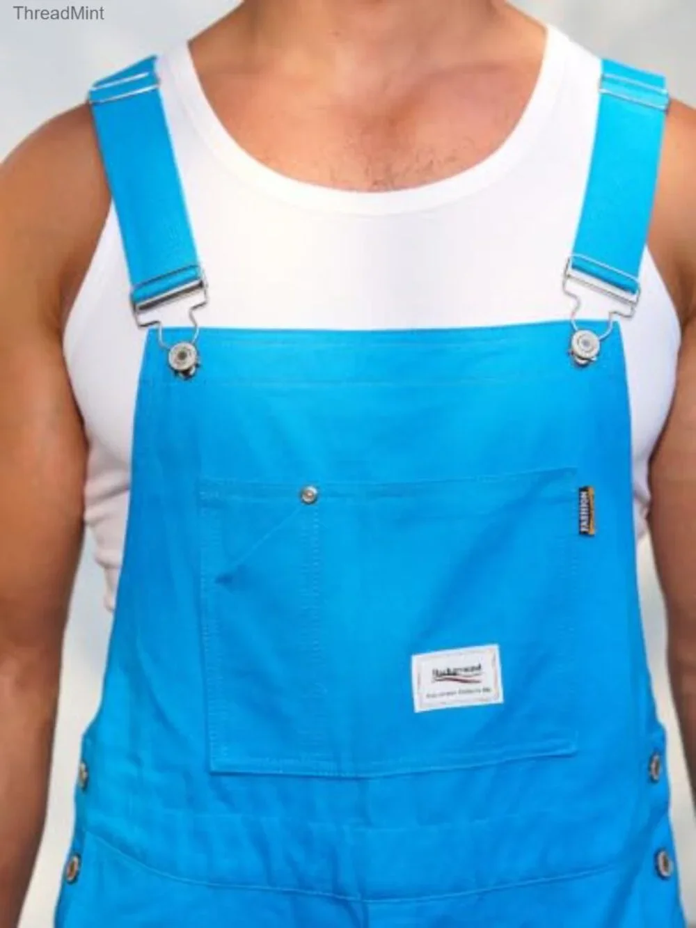 Men's Y2K Bib Overall Shortalls Cotton Relaxed Fit Cargo Pockets